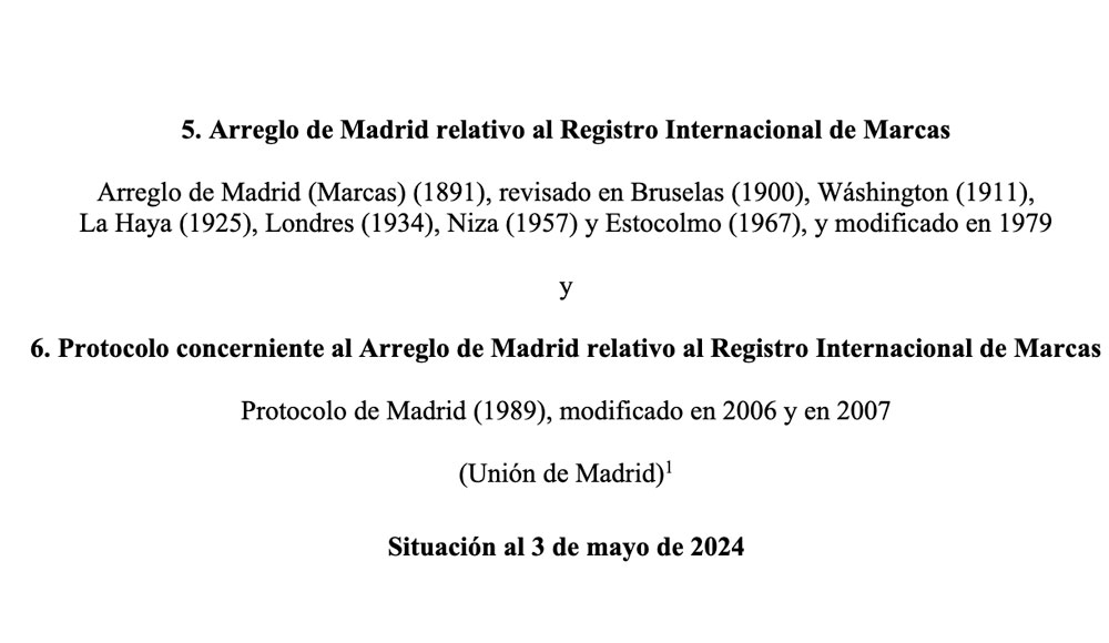 Información sobre el Arreglo y Protocolo de Madrid para registro internacional de marcas
